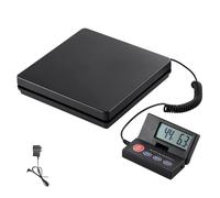 SucceBuy Báscula de envío postal digital de 110 libras con temporizador 90 ° Báscula de paquete alimentada por CA/CC con pantalla LCD plegable para Laggage Home 110 lbs