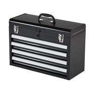 SucceBuy Caja de herramientas de metal de 20,5 pulgadas, cómoda de herramientas portátil de 4 cajones con cajones, organizador de herramientas multifunción con bloqueo para taller 20.5in