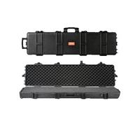 SucceBuy-funda rígida para Rifle, Maleta de almacenamiento portátil para pistola larga con 2 ruedas, funda protectora para Rifle Airsoft a prueba de golpes e impermeable 42 in