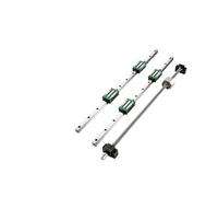 SucceBuy HGR20 2PCS Linear Guide Rails 600-2000MM 4PCS Slide Blocks RM1605 Ballscrew W/Ball Nut BF12/BK12 Nut for CNC Routers(2PCS HGR20-1000mm)
