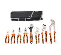 SucceBuy Juego de alicates de 8 piezas Alicates Linesman de 8" Alicates para juntas deslizantes de 6" Alicates de punta larga Cortador diagonal de 6" Llave ajustable de 10" 6 to 12 inch 8 sets