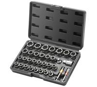VEVOR Extractor de Pernos y Tuercas 29 Piezas Extractores de Pernos de 6 mm a 10 mm y 10,5 mm a 19 mm Herramientas de Extracción de Pernos Rotos de Acero CR-MO con Estuche para Quitar Pernos Rotos