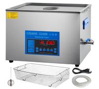 SucceBuy-limpiador ultrasónico de 22L, limpiador ultrasónico de doble frecuencia de 28/40khz, acero inoxidable 304 con temporizador calentador para reloj de joyería 22L