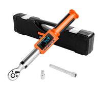SucceBuy Llave dinamométrica digital 72 dientes ± 2% Llave dinamométrica electrónica de alta precisión Zumbador de valor preestablecido y notificación LED 0-99.57 lbf-ft