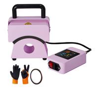 SucceBuy Máquina de prensado para sombreros Mini prensa de calor para gorras Máquina de prensado en caliente Base de seguridad y guantes Apagado automático Púrpura Green