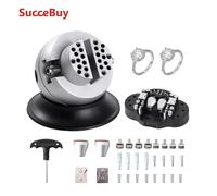 SucceBuy-morsa de bola de 3 "y 5", herramienta de ajuste de grabado, bloque de grabado de rotación estándar, accesorio de tornillo de banco, herramientas de bloque de grabado de joyería 5in 69PCs