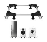 SucceBuy Soporte para nevera Dolly para mover muebles de 1100 libras con 8 ruedas gemelas de bloqueo Base móvil ajustable de 27,5-35,4 pulgadas para lavadora 1100LBS