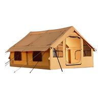 SucceBuy-tiendas inflables para acampar, fácil instalación, tienda de campaña con bomba manual, tienda de glamping con tragaluz, estufa, gato, ventanas de malla 4x3.1m
