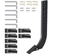 VEVOR Vástago de Hoja de Caja de 6 Piezas, Vástago Escarificador de 410 mm, Vástago Raspador de Caja de 3 Orificios, Vástago Desgarrador con Dientes y Pasadores Cónicos Extraíbles, Negro