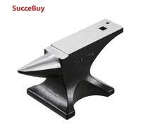 VEVOR Yunque de Un Solo Cuerno 25 kg Yunque de Acero Fundido Yunque de Cuerno Redondo Resistente de Alta Dureza para Herreros con Encimera y Base Estable para Doblar, Dar Forma, Torcer Metales