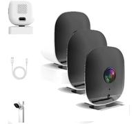 Succeedto Crystal Clear 2k Security Camera, Wireless Window Cameras For Home Security Indoor, Color Night Vision, 360° Panoramic Wide Angle View (3pcs)