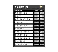 Success Arrivals Motivational Wall Art Airport Sign Style Canvas Poster Quote for Office Home Workspace(Unframed,12x18inch(30x45cm))