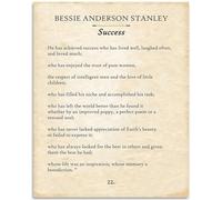 Success Poem Poster He Has Achieved Success by Bessie Anderson Stanley Inspirational Wall Art for Office and Study(Unframed,12x18inch(30x45cm))