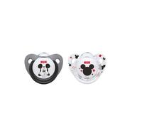 Succhietti Nuk Silicone Mickey 0-6m Nero-Bianco Nuk