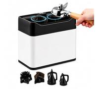 Succionador Automático De Disco Café, Limpiador De Portafiltro Eléctrico Con 2 Cepillos
