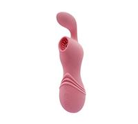 Succionador Clitoris, Vibrador De Forma De Conejo Multifrecuencia Vibrador De Punto G Varilla De Vibración Masajeador De Clítoris Pezón De Succión Vibrador,Rosado