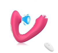 Ŝucćionädor de Clítøríș con Vībrǎdør Lenĝua de Estīmülådo, Mujer Pừnto Ġ Vībradøres de Control Remoto con 10 Modos de Vībraçióņ, Juĝuetê Ŝexụal Usb Recarg