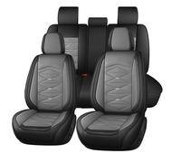 Succpov Fundas de asiento de coche de ajuste universal para Volkswagen Cross, T-ROC, T-ROC, Sport, Caravelle, Sharan, Passat, Napa, fundas de cojín de piel de napa, 5 asientos, juego de protección