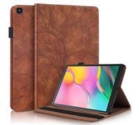 Succtop Coque Galaxy Tab A 2019 10.1"Case Housse en Cuir PU Flip Stand Portefeuille Tablet Coque Etui de Protection Avec Fente Carte pour Samsung Galaxy Tab A 2019 10.1 Pouce SM-T510/SM-T515 Marron