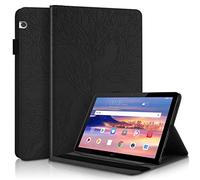 Succtop Coque Huawei Tablette T5 10 Housse Cuir PU Flip Stand Portefeuille Tablette Etui Protection Avec Fonction de Veille/Réveil Auto pour Huawei Mediapad T5 10.1 Pouces 2018 Noir
