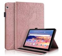 Succtop Coque Huawei Tablette T5 10 Housse Cuir PU Flip Stand Portefeuille Tablette Etui Protection Avec Fonction de Veille/Réveil Auto pour Huawei Mediapad T5 10.1 Pouces 2018 Or Rose