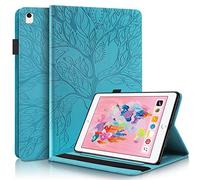Succtop Coque iPad 6a Generation 2018 Etui Coque iPad 2017 5a Generation Housse en Cuir PU Portefeuille Fente pour Carte Flip Stand Coque Pour iPad 9.7 Pouce 2017/2018,iPad Air/Air 2 Bleu