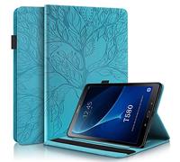 Succtop Coque Samsung Tab A6 Etui de Cuir PU Portefeuille Fente pour Carte Flip Housse Avec Supporter Fonction de per Samsung Galaxy Tab A 2016 10.1 Pouce SM-T580/SM-T585 Bleu