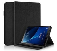 Succtop Coque Samsung Tab A6 Etui de Cuir PU Portefeuille Fente pour Carte Flip Housse Avec Supporter Fonction de per Samsung Galaxy Tab A 2016 10.1 Pouce SM-T580/SM-T585 Noir