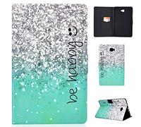 Succtop Funda Galaxy Tab A6 10.1 Cuero PU Case Stand Billetera Flip Cover Función Automático Sleep/Wake Carcasa Tablet para Samsung Galaxy Tab A 10.1 Pulgada 2016 SM-T580/SM-T585 Siate Felici