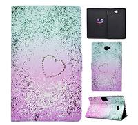 Succtop Funda Galaxy Tab A6 10.1 Cuero PU Case Stand Billetera Flip Cover Función Automático Sleep/Wake Carcasa Tablet para Samsung Galaxy Tab A 10.1 Pulgada 2016 SM-T580/SM-T585 Cuore