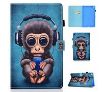 Succtop Funda Galaxy Tab S5e 10.5 Pulgada Carcasa Cuero PU Flip Caso Stand Cover con Portalápices et Función de Reposo/Activación Auto para Samsung Galaxy Tab S5e 10.5" SM-T720 SM-T725 Musica Scimmia