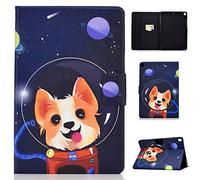 Succtop Funda iPad 7/8 Generacion 10.2" 2019/2020 Funda Cuero PU Dormir/Despertar Auto Función Soporte Funda Carcasa Tableta Funda iPad 2019/iPad Pro 10.5"/iPad Air 3, Space Dog