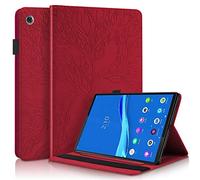 Succtop Funda Lenovo Tab M10 Plus 10.3 Pulgadas Cuero PU Folio Estar Funda Titular Pluma Billetera Tableta Carcasa Tableta Funda Lenovo Tab M10 Plus 10.3 (2.a Generación) TB-X606F TB-X606X Rojo
