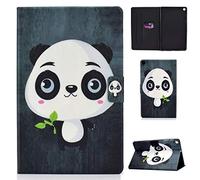 Succtop Funda Samsung Tab A 10.1 Palgadas 2019 Carcasa Cuero PU Flip Stand Tablet Caso con Cinturón Antideslizante y Ranura Tarjetas para Samsung Galaxy Tab A 2019 10.1" SM-T510 SM-T515 Cute Panda