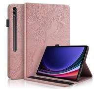 Succtopy Funda para Galaxy Tab S9 Plus/S9+ 12.4 Pulgadas 2023 SM-X816/SM-X810 Ultra Slim PU Protectora Tableta Cover Carcasa con Función de Soporte Samsung Galaxy Tab S9 Plus 12.4" 2023 Oro Rosado