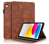 Succtopy Funda para iPad 11ª Generación 2025 11" (A16) / iPad 10ª Generación 2022 10.9" Ultra Slim PU Protectora Tableta Cover con Función de Soporte Carcasa con Soporte Pencil Marrón