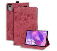 Succtopy Funda para Lenovo Idea Tab 2025 11 Pulgadas TB-336ZU TB-336FU Ultra Slim PU Protectora Tableta Carcasa con Soporte Pencil Cover con Función de Soporte para Lenovo Idea Tab 2025 Vino Tinto