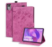 Succtopy Funda para Lenovo Idea Tab 2025 11 Pulgadas TB-336ZU TB-336FU Ultra Slim PU Protectora Tableta Carcasa con Soporte Pencil Cover con Función de Soporte para Lenovo Idea Tab 2025 Rosa roja