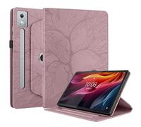 Succtopy Funda para Lenovo Idea Tab Pro 12.7 Pulgadas 2025 TB-373FU TB-375FC Rotación de 360 Grados Carcasa con Soporte Pencil Cover con Función de Soporte para Lenovo Idea Tab Pro 12.7" Oro Rosado