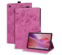 Succtopy Funda para Lenovo Tab 2025 10.1 Pulgadas Ultra Slim PU Protectora Tableta Carcasa con Soporte Pencil Cover con Función de Soporte para Lenovo Tab TB311FU 2025 10.1 Pulgadas Rosa roja