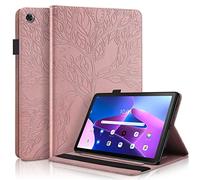 Succtopy Funda para Lenovo Tab 2025 10.1 Pulgadas Ultra Slim PU Protectora Tableta Cover con Función de Soporte Carcasa con Soporte Pencil para Lenovo Tab TB311FU 2025 10.1 Pulgadas Oro Rosado