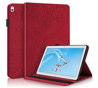 Succtopy Funda para Lenovo Tab M10 10.1" TB-X505F /TB-X505L /TB-X605F /X605L, Ultra Delgado Carcasa Tablet Lenovo M10/ P10 10.1", Stand Función Cover Case Lenovo Tab M10,Rojo