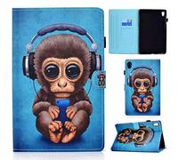 Succtopy Funda para Lenovo Tab M10 HD 2nd Gen 10.1 2020 TB-X306X/TB-X306F, Ultra Delgado Carcasa Tablet Lenovo M10 10.1 2ª Gen, Stand Función Cover Case Lenovo Tablet M10 HD 2, Mono de la Música