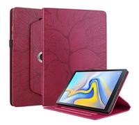 Succtopy Funda para Samsung Galaxy Tab A 10.5 2018 SM-T590/T595 Rotación de 360 Grados Carcasa con Soporte Pencil Cover con Función de Soporte para Galaxy Tab A 10.5 Pulgadas 2018 Rojo