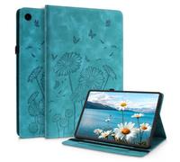 Succtopy Funda para Samsung Galaxy Tab A11 8.7" 2025/Tab A9 8.7 pulgadas 2023 con función atril y soporte para bolígrafo, ultra fina, piel sintética, funda para SM-X130/X135F/SM-X110/X115/X117 verde