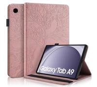 Succtopy Funda para Samsung Galaxy Tab A9 8.7 Pulgadas 2023 SM-X110/X115 Ultra Slim PU Protectora Tableta Cover con Función de Soporte Carcasa Oro Rosado