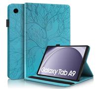 Succtopy Funda para Samsung Galaxy Tab A9 8.7 Pulgadas 2023 SM-X110/X115 Ultra Slim PU Protectora Tableta Cover con Función de Soporte - Carcasa Azul