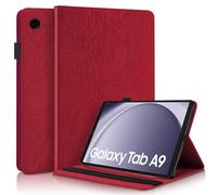 Succtopy Funda para Samsung Galaxy Tab A9 8.7 Pulgadas 2023 SM-X110/X115 Ultra Slim PU Protectora Tableta Cover con Función de Soporte - Carcasa Roja