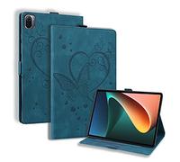 Succtopy Funda para Xiaomi Mi Pad 5/ Mi Pad 5 Pro 11 Pulgadas 2021, Folio Flip PU Cuero Funda Soporte Billetera Wallet Cover Case Tablet Funda Xiaomi Mi Pad 5 Pro, Mariposa Azul