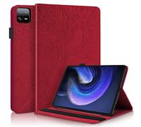 Succtopy Funda para Xiaomi Pad 6/Pad 6 Pro 11 Pulgadas 2023,Ultra Slim PU Protectora Tableta Cover Xiaomi Pad 6 11" 2023,Carcasa con Función de Soporte para Xiaomi Pad 6 Pro 11" 2023,Rojo